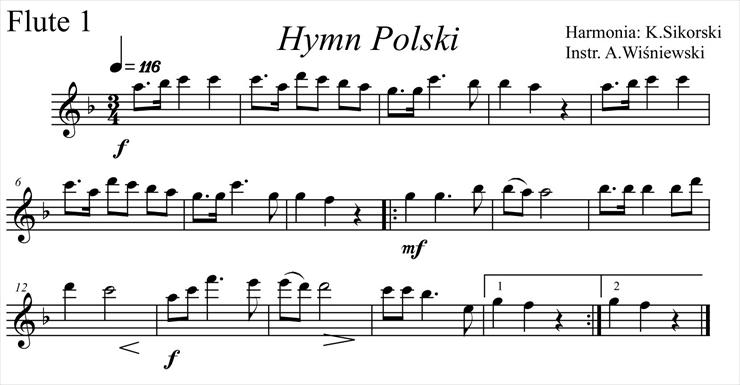 Hymn RP - ins. Wiśniewski F- dur - Finale 2005 - Hymn Polski.partytura - 002 Flute 1.jpg