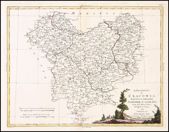 STARE mapy Polski 122 pliki - 1781 Wojew krakowsk_Antonio_Zatta_Li_Palatinati_di_Cracowia_1781.jpg