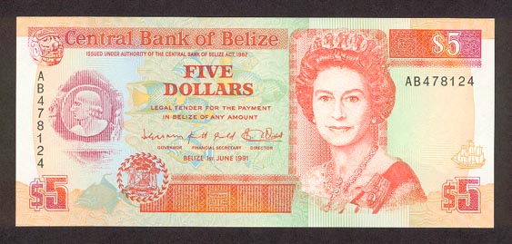 Belize - BelizeP53b-5Dollars-1991-donated_f.jpg