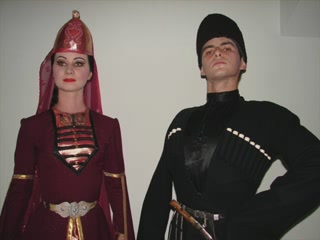 Sarmatian - Adyghe-Adiga Northwest Caucasus strój  kobiecy zachował wiele sarmackich elementów.jpg