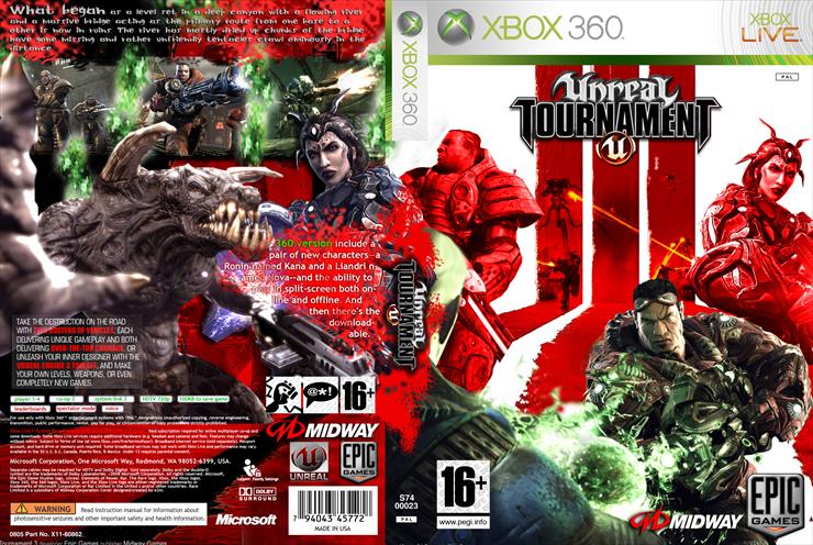 OKŁADKI XboX360 - Unreal Tournament 3 Dvd-front.jpg