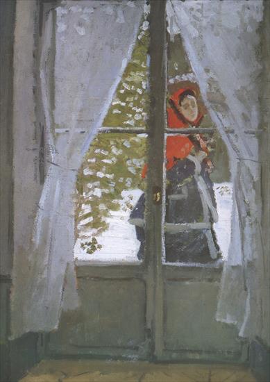 Obrazy - 060. The Red Kerchief, Portrait of Mrs. Monet 1873.jpg