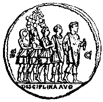 Rzym starożytny -... - Dictionary_of_Roman_Coins.1889_P333S0_illus335. Alegoryczne wyobrażenie dyscypliny.gif