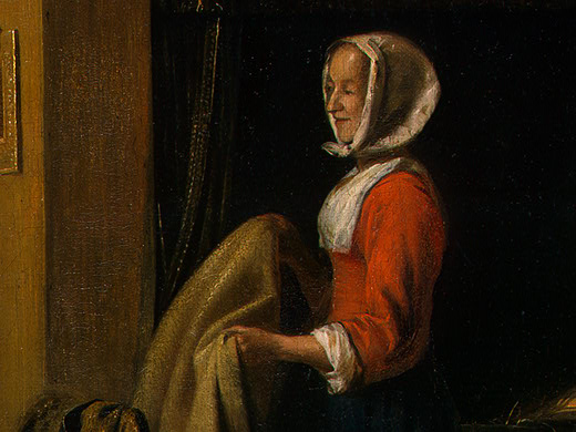 Hooch, Pieter de  1629-1684 - HOOCH,DE THE BEDROOM, 1658-1660, DETALJ 2, NGW.JPG