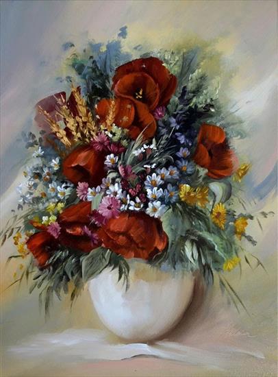 kwiaty - Beautiful Flower Painting by Szechenyi Szidoniafineartandyou9.jpg