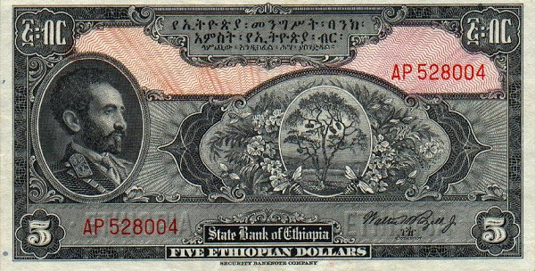 Banknoty Etiopia - ethiopiap13c-5Dollars-1945-donated_f.jpg