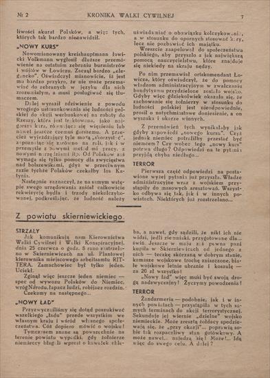 Kronika Walki Cywilnej  organ Kierownictwa Walki Cywilnej - 1943 Kronika Walki Cywilnej  KWC nr 1 str 7.jpg