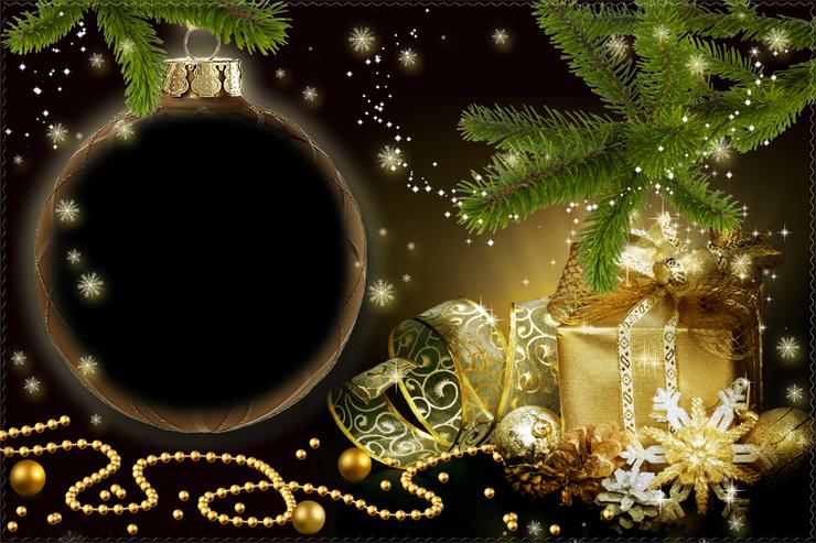 Boże Narodzenie - New Year Frame for Photoshop - Fir-Tree Ball_by GalinaV.png