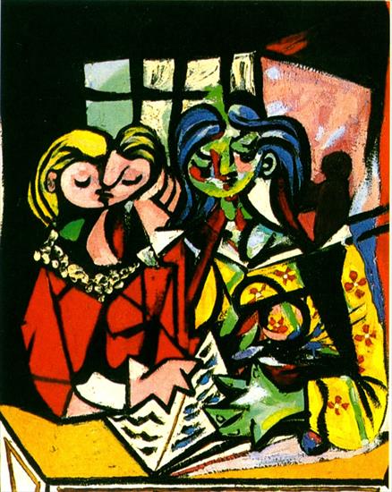 Picasso 1934 - Picasso Deux Personnages. 28-March 1934. 81.8 x 65.3 cm. Oil.jpg