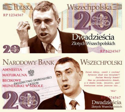 Najnowsze wydanie banknotów - Pieniądz - 20 złotych Wszechpolskich z Giertychem.jpeg