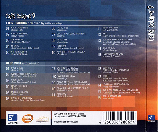 2005, Caf Solaire 9 2 X CD - back.jpg
