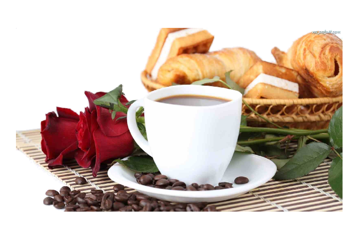 PIĘKNE JPG - Kawa, Herbata - Kawa róże ciastka.png