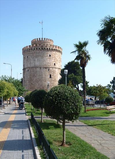 Saloniki - 07. Saloniki wieża portowa - symbol miasta.JPG