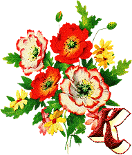 Alfabety z Bukietem kwiatów - 021 - K.gif