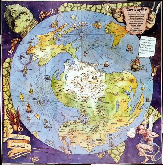 Świat Dysku - Pratchett Terry - Mapa swiata dysku1.jpg