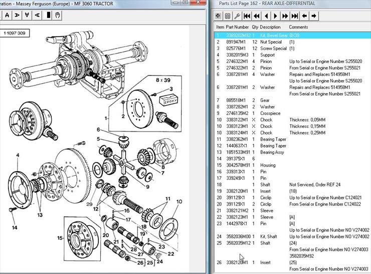 MASSEY FERGUSON - MF 3060 wałek ataku,tylny most.jpg